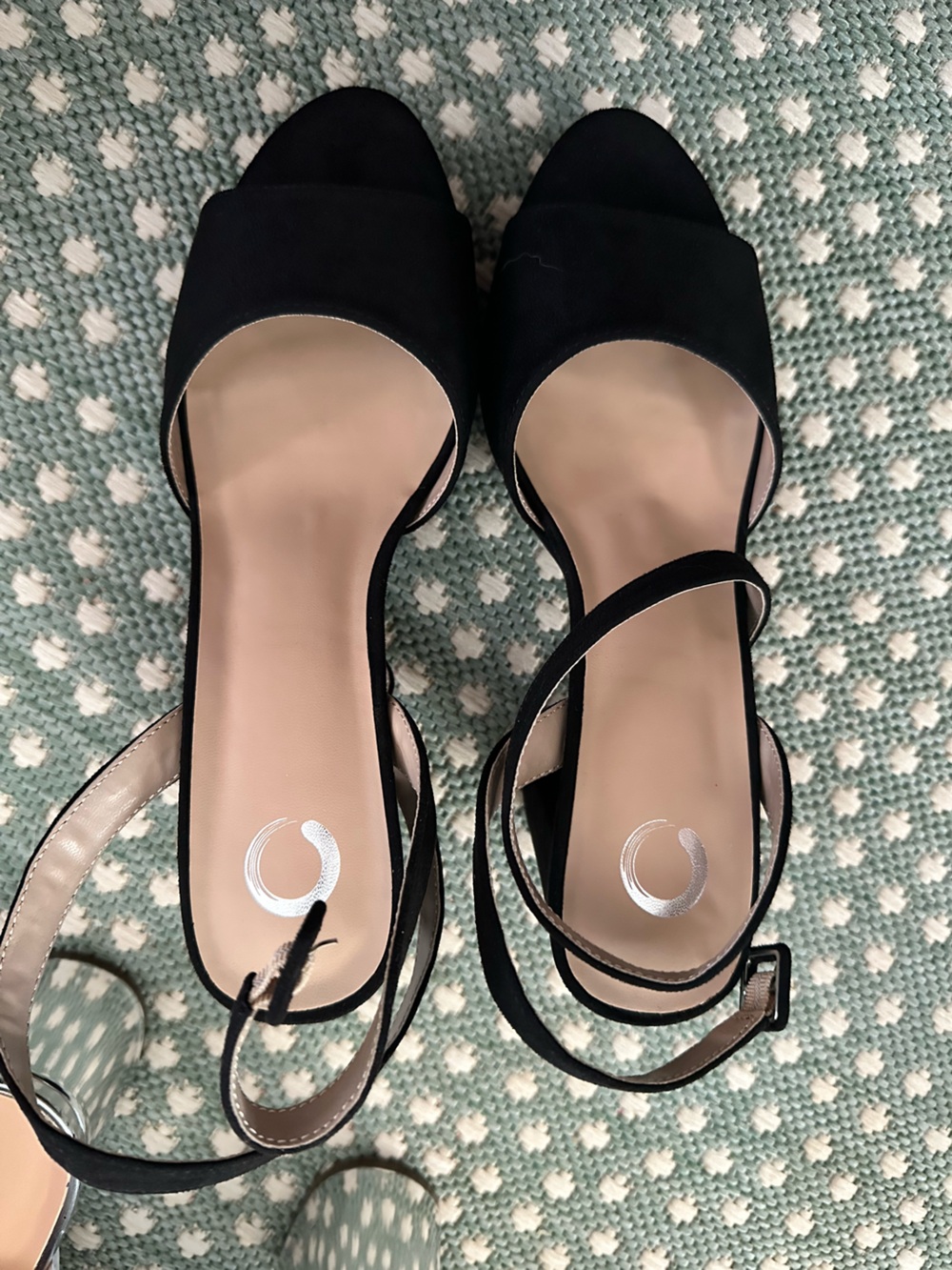 Journee Collection Black Open-Toe platform block heels